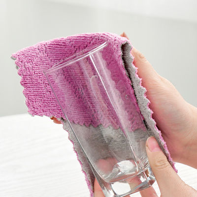 Tissu de nettoyage de cuisine de tous les jours avec absorption de l'eau à double face et motif ondulé