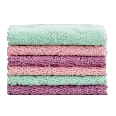 Tissu de nettoyage de cuisine de tous les jours avec absorption de l'eau à double face et motif ondulé