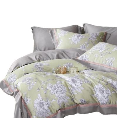 Ensemble imprimé en feuille de coton 100% Comfort solide Couverture de lit pour le confort de la maison