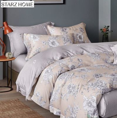 Ensemble imprimé en feuille de coton 100% Comfort solide Couverture de lit pour le confort de la maison