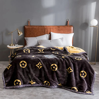 Couvertures de lit à motifs brossés et moelleux pour l'hiver
