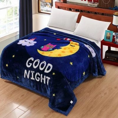 Le modèle personnalisé de luxe 100% Polyester Raschel Mink Couverture avec tissu en microfibre
