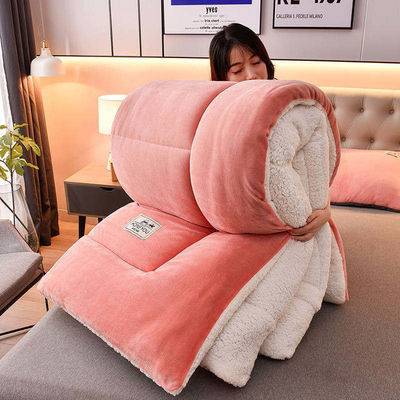 Oeko-Tex certifié rose clair ensemble de couette solide pour lit jumeau pour adolescents design tricoté