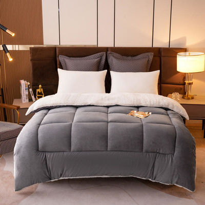 Oeko-Tex certifié rose clair ensemble de couette solide pour lit jumeau pour adolescents design tricoté