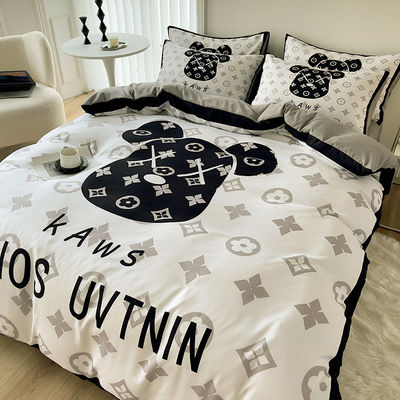 Couverture de lit 100% polyester 3D imprimé Lit de luxe draps de lit style moderne