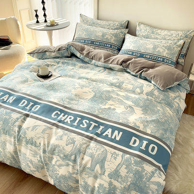 Couverture de lit 100% polyester 3D imprimé Lit de luxe draps de lit style moderne