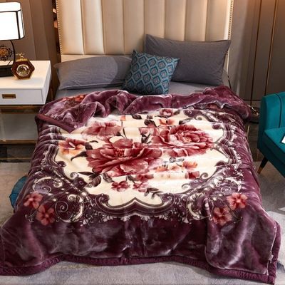 Restez au chaud et à l' aise avec notre couverture de lit en fourrure doublée et épaisse