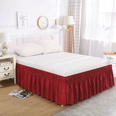 Découvrez le confort ultime avec cette jupe de lit maison textile de couleur solide