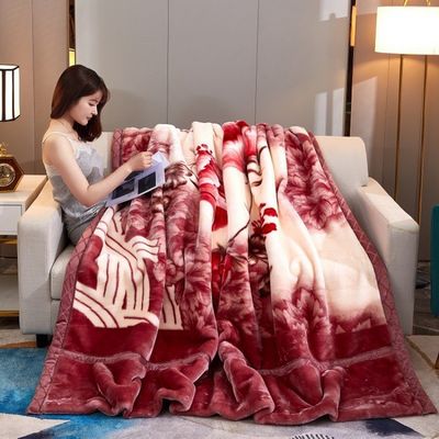 Commodité hivernale épaissie couverture Raschel Super doux double couche pour le textile domestique