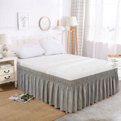 Découvrez le confort ultime avec cette jupe de lit maison textile de couleur solide