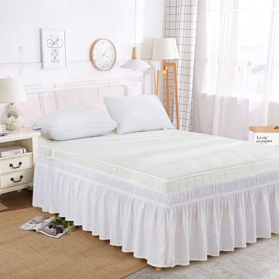 Découvrez le confort ultime avec cette jupe de lit maison textile de couleur solide