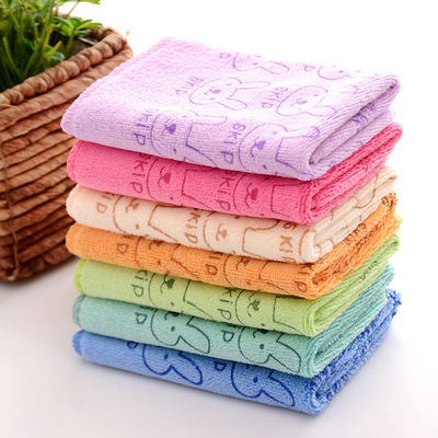 Cartoon imprimé en microfibre pour la peau douce serviette à main pour jardin d'enfants