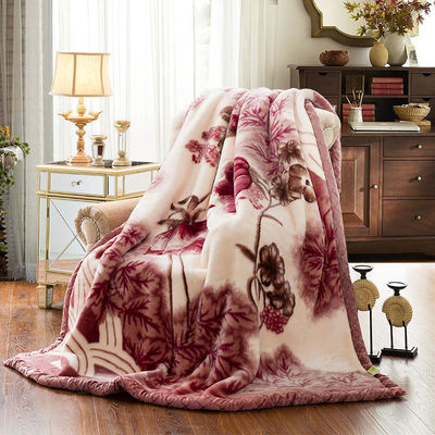 Couverture en tissu de velours Raschel à double couche épaisse pour une sieste confortable et propre à la peau
