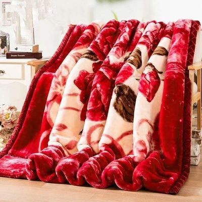 Couverture en tissu de velours Raschel à double couche épaisse pour une sieste confortable et propre à la peau