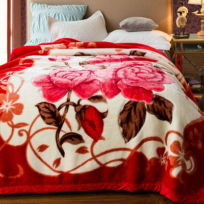 Couverture en tissu de velours Raschel à double couche épaisse pour une sieste confortable et propre à la peau