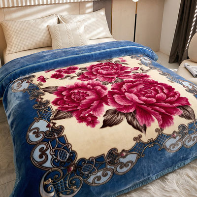 Couverture en tissu de velours Raschel à double couche épaisse pour une sieste confortable et propre à la peau