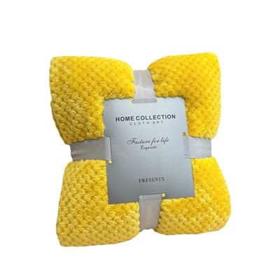Cadeau 3pcs Quantité de polyester recyclé Ananas vérifier couverture de flanelle avec épaissie