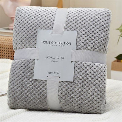 Cadeau 3pcs Quantité de polyester recyclé Ananas vérifier couverture de flanelle avec épaissie
