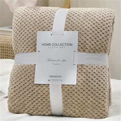 Cadeau 3pcs Quantité de polyester recyclé Ananas vérifier couverture de flanelle avec épaissie