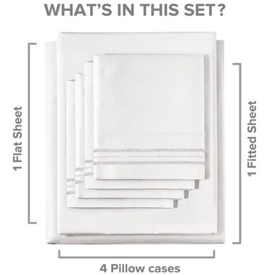 Ensemble de couverture de couette de coussin 100% coton Lit de couette pour lit de maison de luxe hôtel