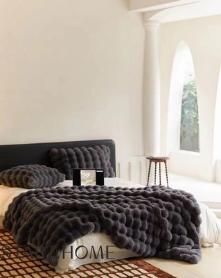 Couverture à carreaux d'automne-hiver 100% polyester en tissu chaud pour toutes les saisons