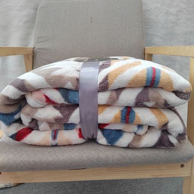 Couverture en sherpa en flanelle pour la literie du roi et de la reine Couverture en polyester tissé de taille jumelle