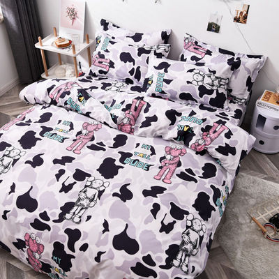 Ensemble de literie de taille reine ou reine de style moderne avec couverture de couette en polyester et coussinet