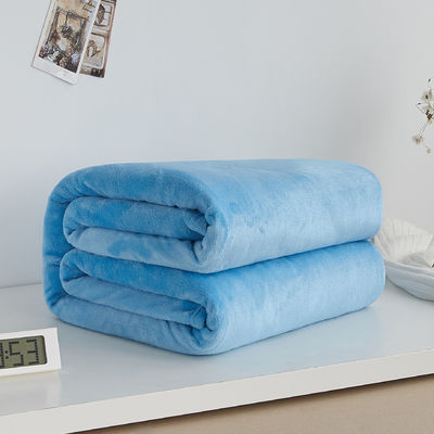Couverture de laine de corail de style simple couverture de flanelle solide couverture de polyester