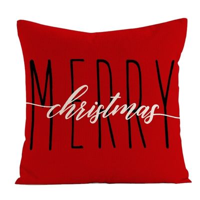 Impression diagonale de l'oreiller de Noël sur mesure L'oreiller de lin et le couvercle de coussin de l'oreiller