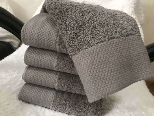 Café absorbant doux épaississement ménager bébé coton gros serviette 70*140cm Rectangle gris Hôtel serviette de bain
