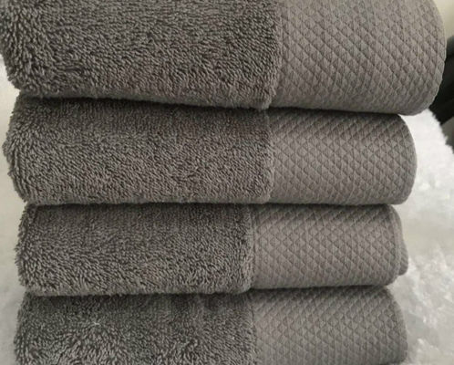 Café absorbant doux épaississement ménager bébé coton gros serviette 70*140cm Rectangle gris Hôtel serviette de bain