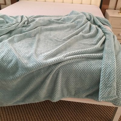 Couverture de flanelle carrée solide personnalisée pour toutes les saisons 300GSM Couverture de flanelle de corail