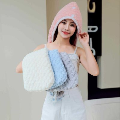 Accueil Logo personnalisé Microfibre sèche-cheveux serviette pour le séchage rapide et les soins capillaires après la douche