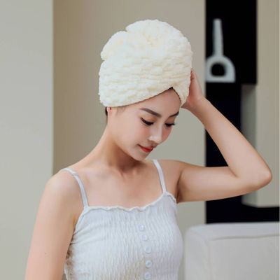 Accueil Logo personnalisé Microfibre sèche-cheveux serviette pour le séchage rapide et les soins capillaires après la douche