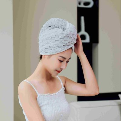 Accueil Logo personnalisé Microfibre sèche-cheveux serviette pour le séchage rapide et les soins capillaires après la douche