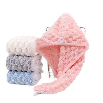 Accueil Logo personnalisé Microfibre sèche-cheveux serviette pour le séchage rapide et les soins capillaires après la douche