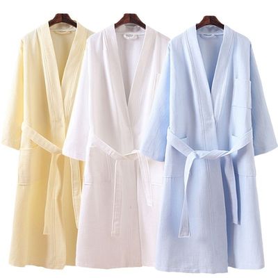 Hôtel Puri coton absorbant Pijama de printemps et d'automne pour hommes Doux et confortable