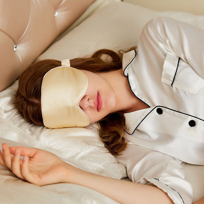 Logo personnalisé Étiquette Pure 100% Masque pour les yeux en soie de mûrier pour dormir