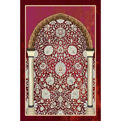 Moderne style anti-dérrapage arrière cadeau islamique tapis de prière machine faite