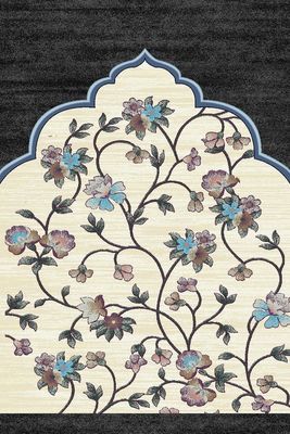 Moderne style anti-dérrapage arrière cadeau islamique tapis de prière machine faite