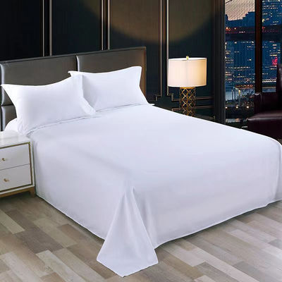 80 chiffre de tissu coton lit d'hôtel ensemble pour les draps personnalisés en blanc