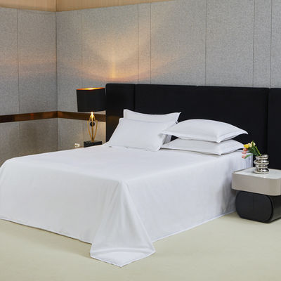 80 chiffre de tissu coton lit d'hôtel ensemble pour les draps personnalisés en blanc