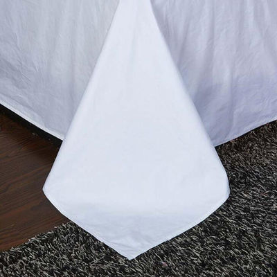 80 chiffre de tissu coton lit d'hôtel ensemble pour les draps personnalisés en blanc