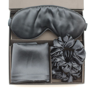 Conception solide Logo personnalisé Satin Masque oculaire en soie Set Box pour un sommeil reposant et propre à la peau