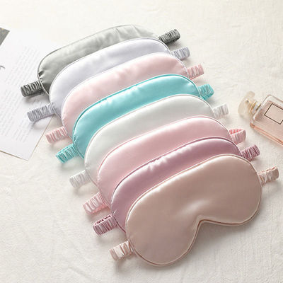 Masque pour les yeux de sommeil réglable Logo personnalisé Satin Silk Eye Shade pour les voyages de type de peau normale