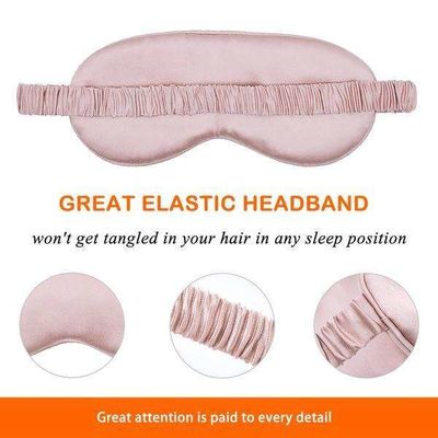 Masque pour les yeux de sommeil réglable Logo personnalisé Satin Silk Eye Shade pour les voyages de type de peau normale