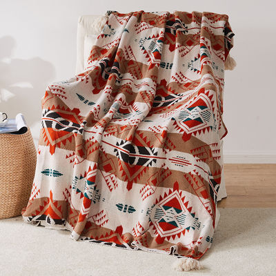 Couverture d'été Boho Throw Ensemble d'échantillon gratuit pour les voyages de tricot doux et grands