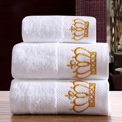 Couleur personnalisée serviettes d'hôtel Blanc 100% coton pour le visage et les mains