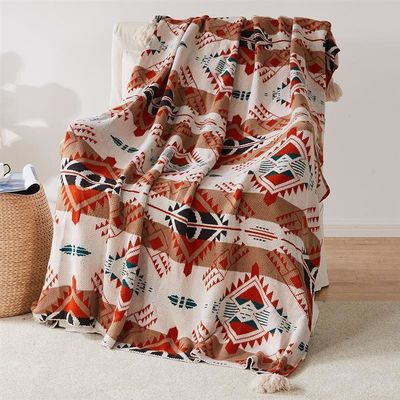 Couverture d'été Boho Throw Ensemble d'échantillon gratuit pour les voyages de tricot doux et grands