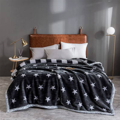 Jacquard tissage de laine de corail Raschel couverture pour l'hiver épaissie en peluche couverture lit